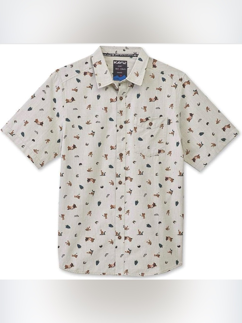 KAVU Men's Juan Sasquatch button-down-shirt size Large